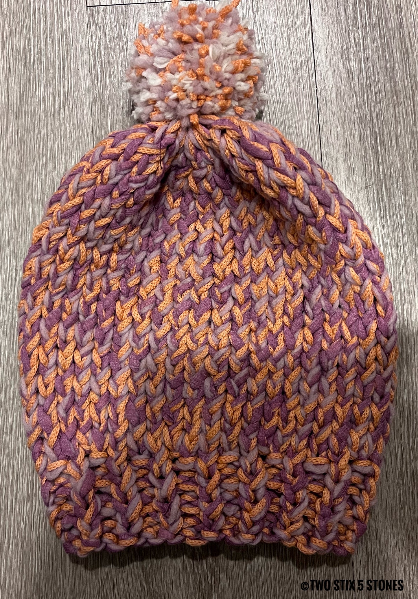 Luxe Handknit Beanie w/Funky Pom Pom