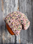 Pink Tweed Slouchy Hat