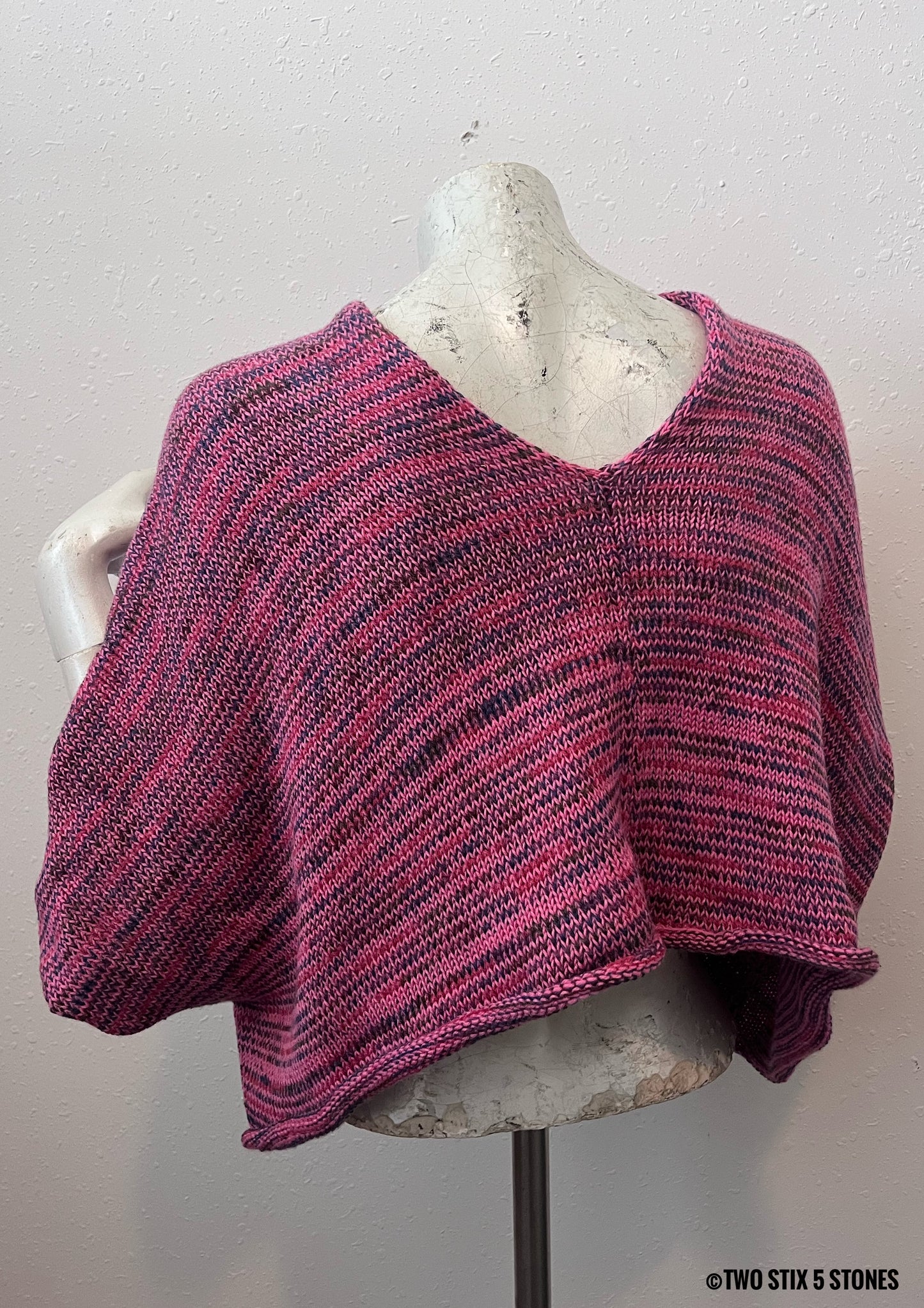 Crop Poncho w/Sleeves