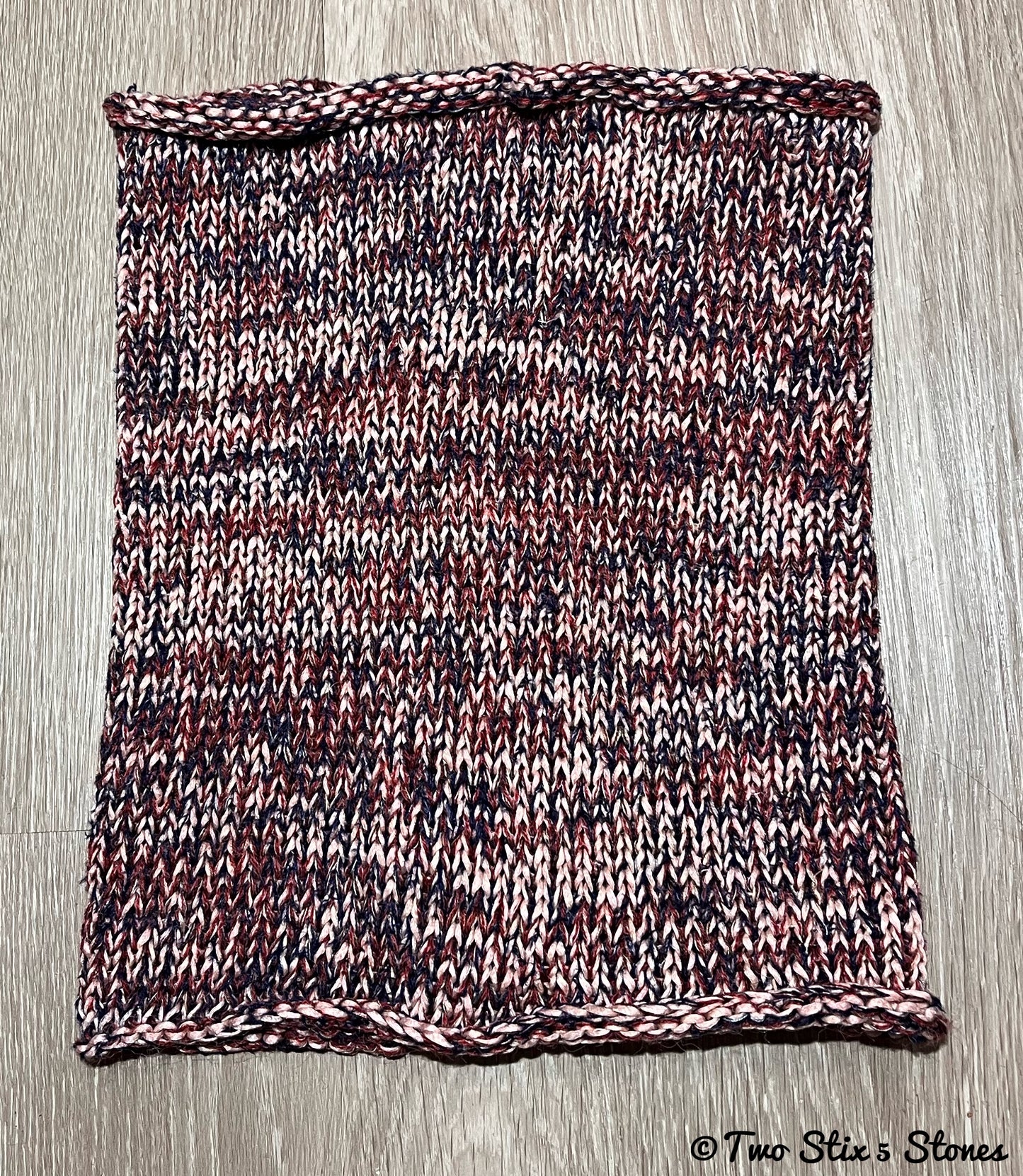 Blush Pink & Blue Tweed Cowl