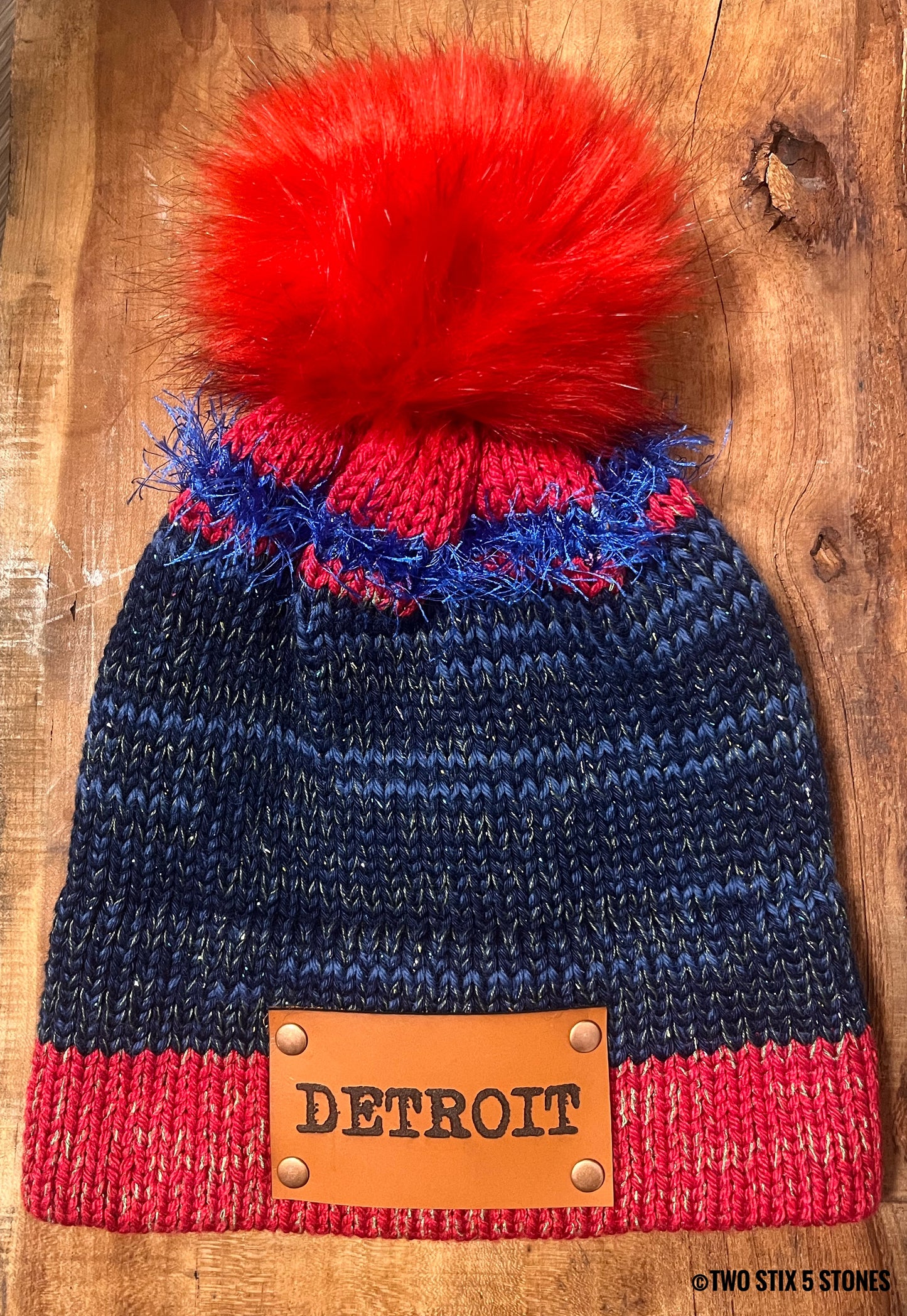 Colorful Faux Fur Pom-Pom Hat