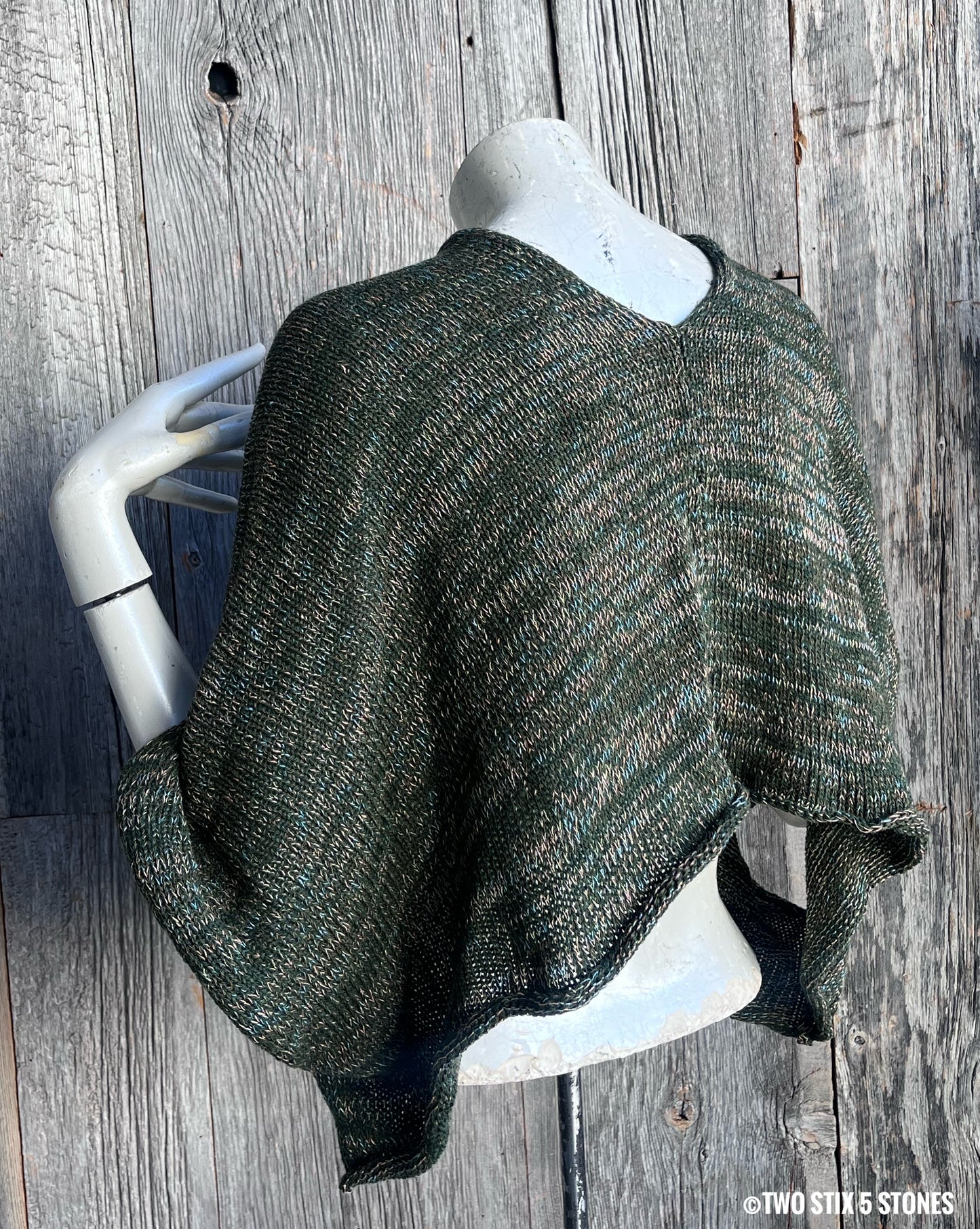 Crop Poncho w/Sleeves