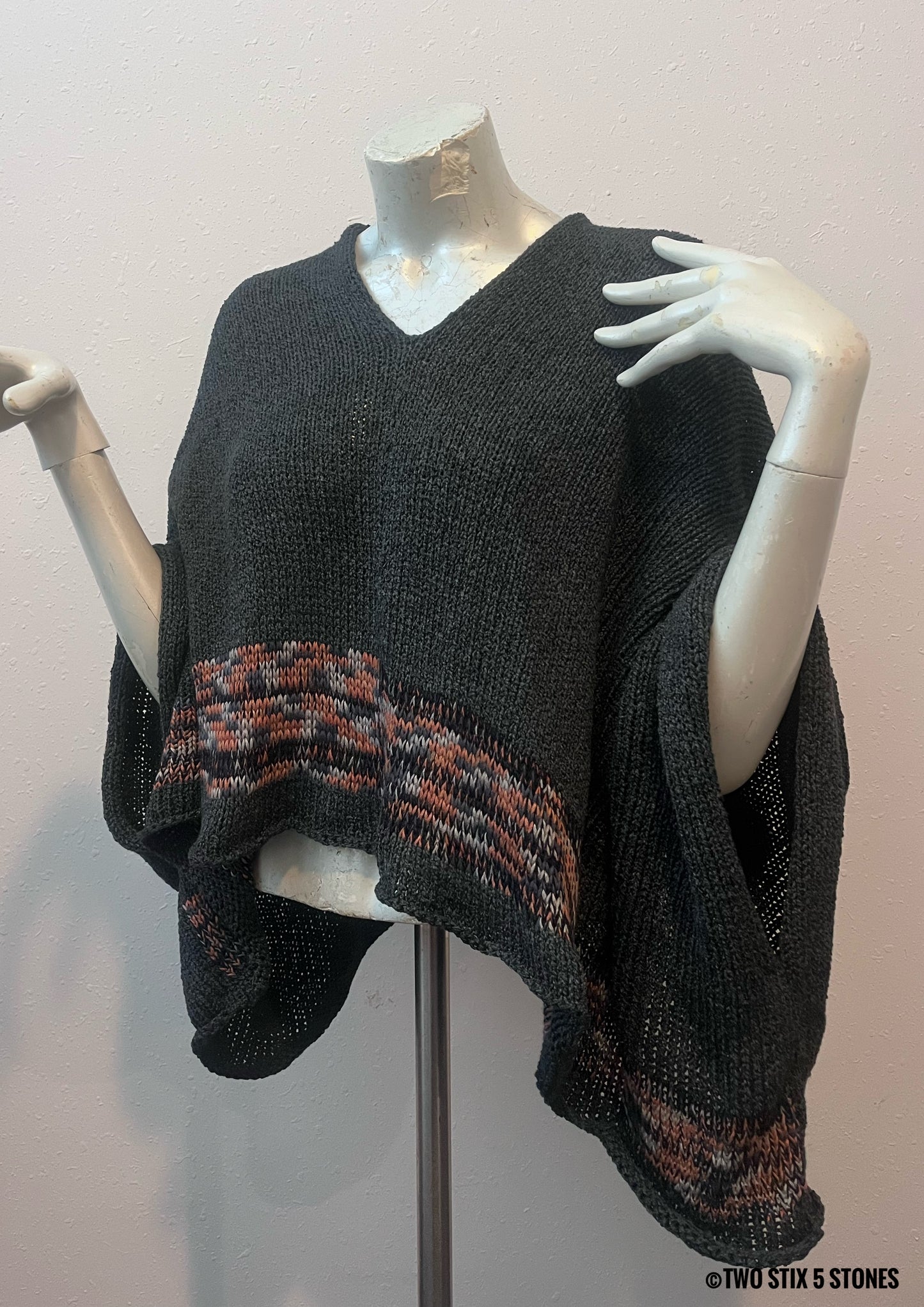 Crop Poncho w/Sleeves