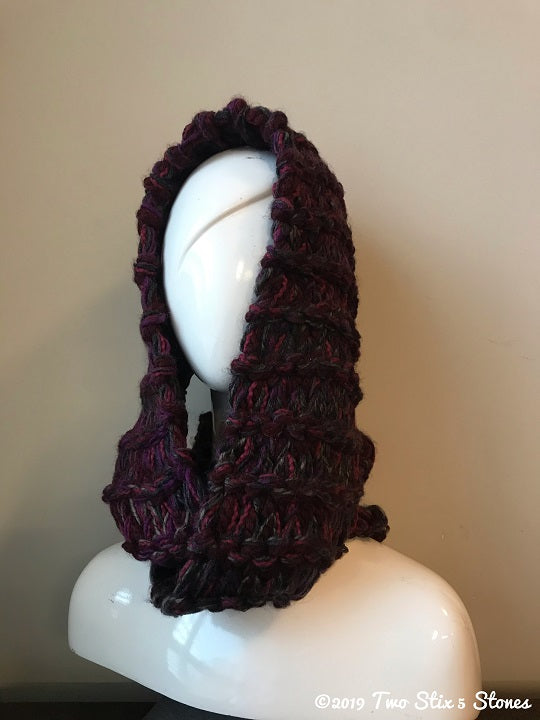 Wine Tweed Infinity Scarf