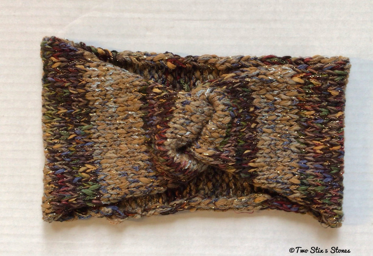 Luxe Brown Tweed Knit Turban Headband