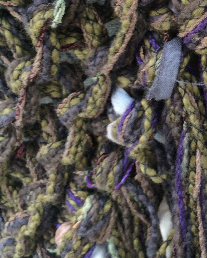 Military Chic Brown & Green Tweed Shawl w/Fringe