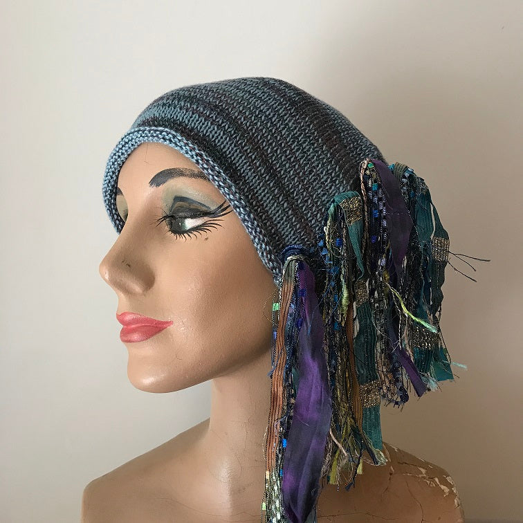 Blue & Purple Toned *Funky Chic Hat* (FH69)
