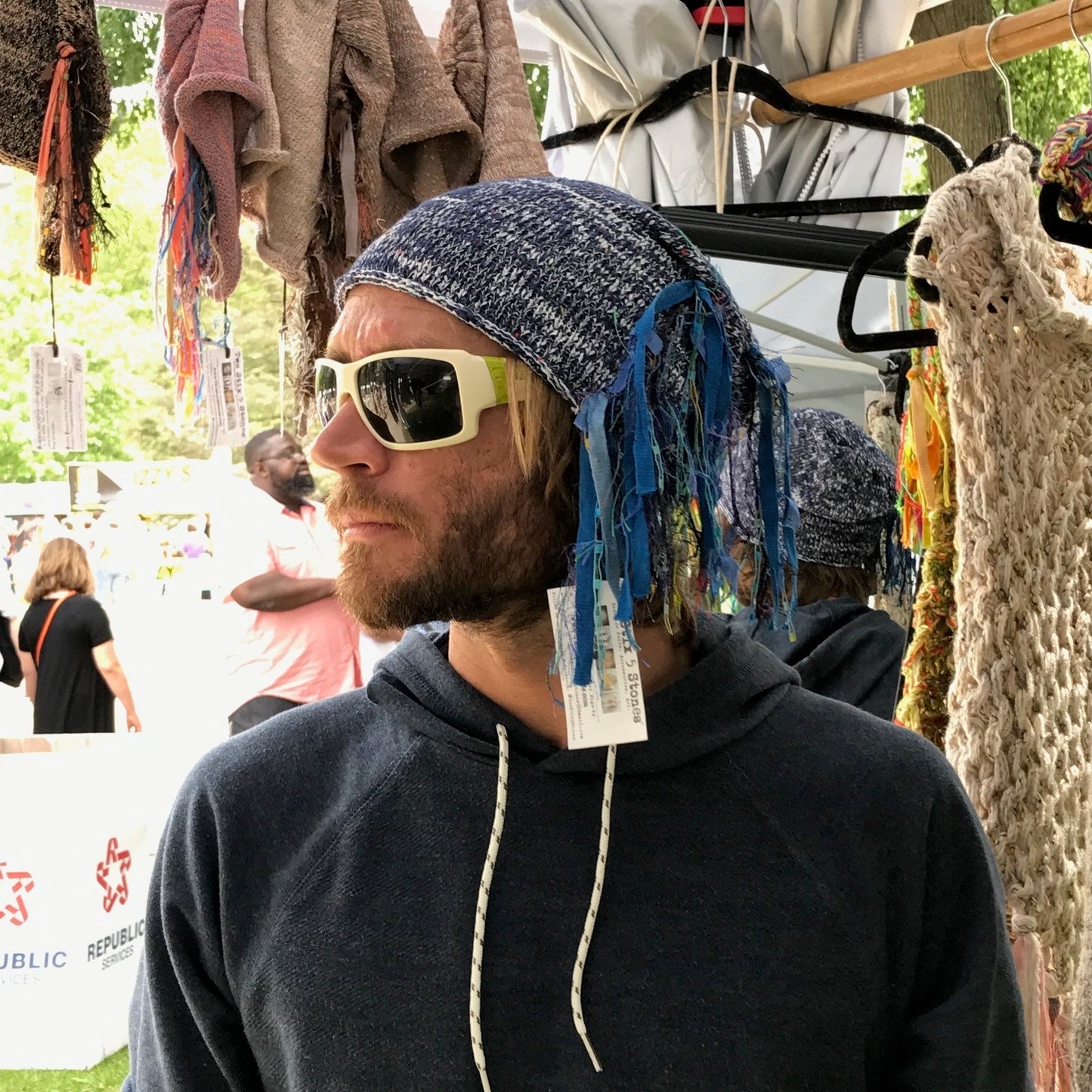 Celery Green & Black Funky Chic Hat, (FH31)