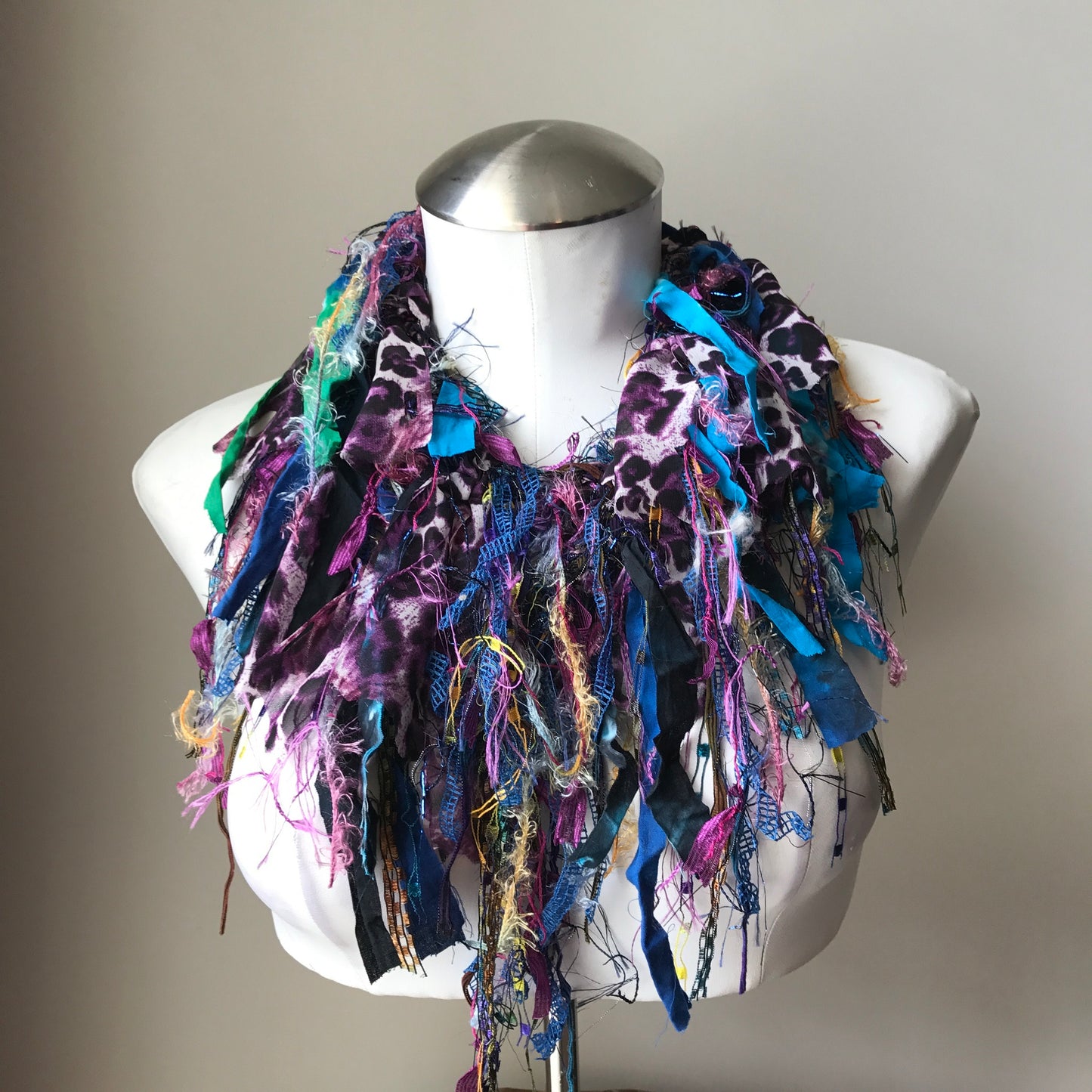 Purple & Blue Toned Exotic Scarf, (ES05)