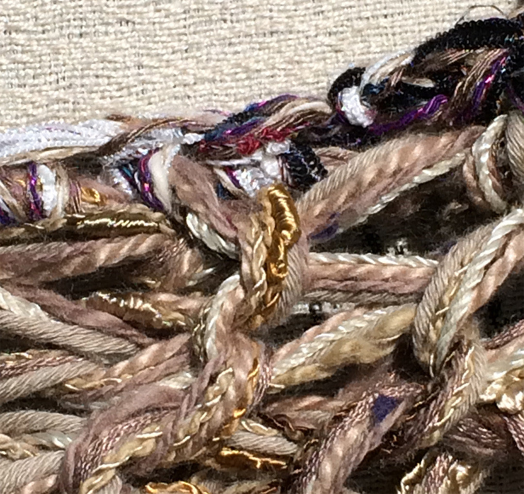 Oatmeal Tweed Shawl w/Luxury Fiber Fringe Accent