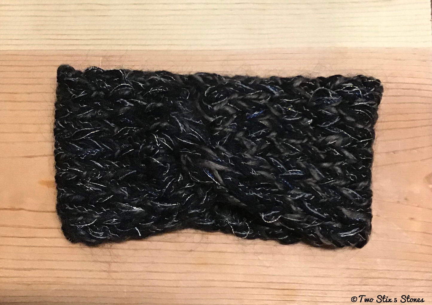 Black/Khaki/Gold Tweed Headband