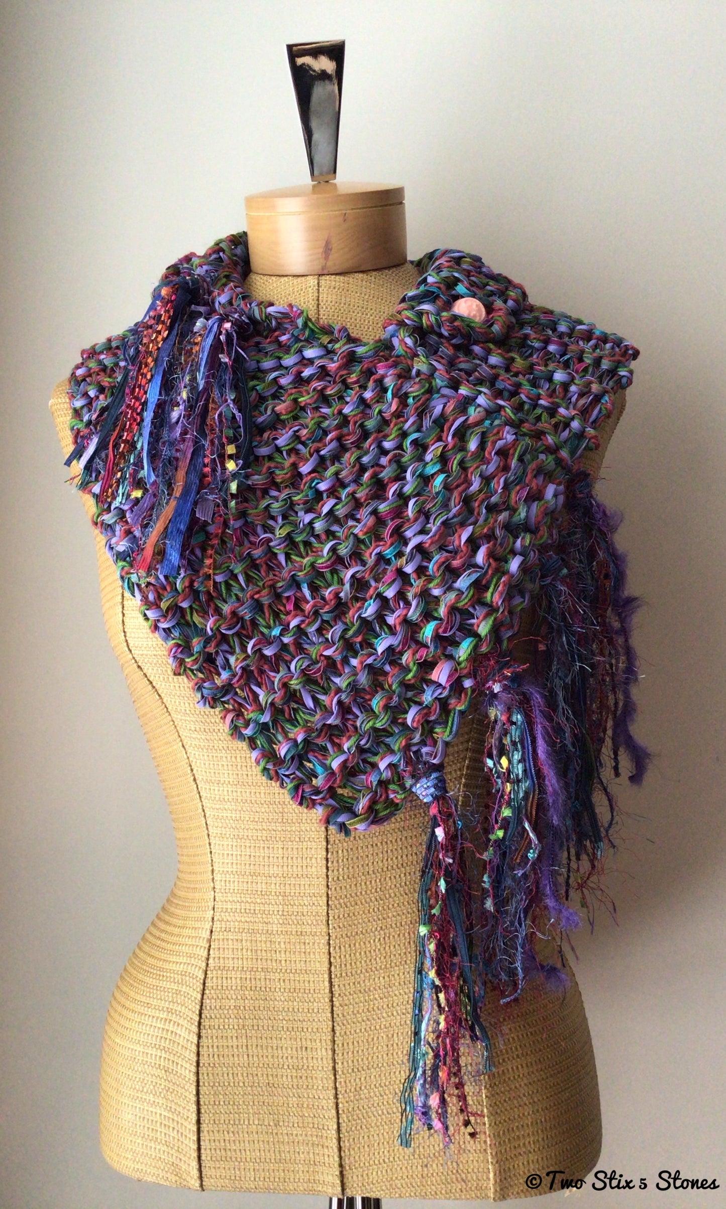 Luxe Purple Tweed Shawlette