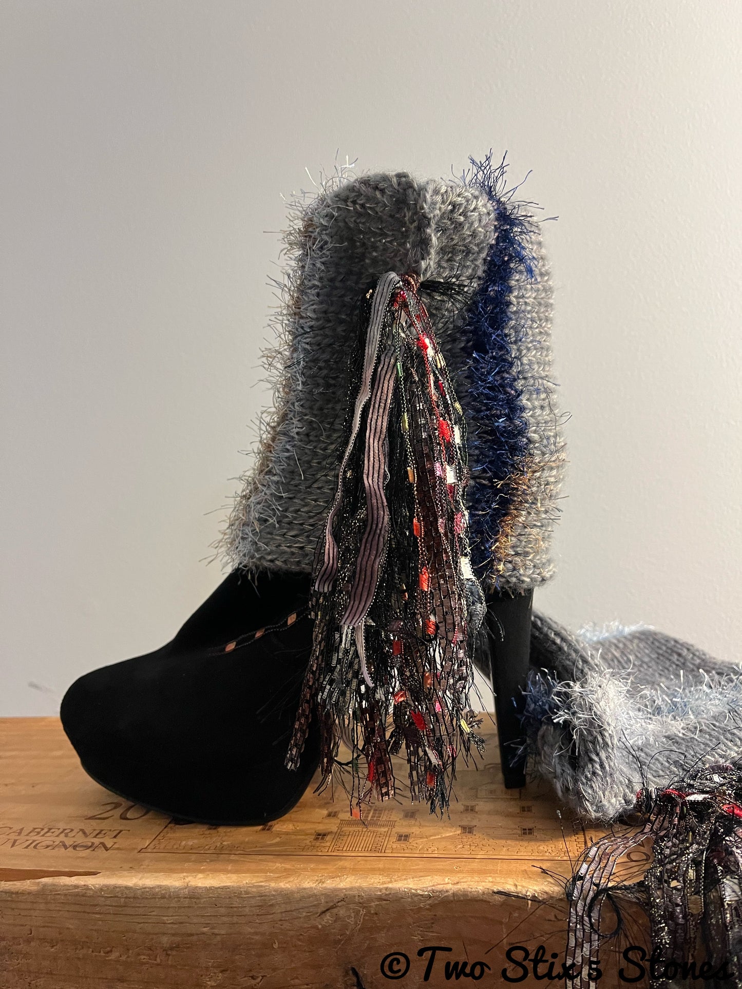 Grey Tweed *Diva Chic* Boot Toppers