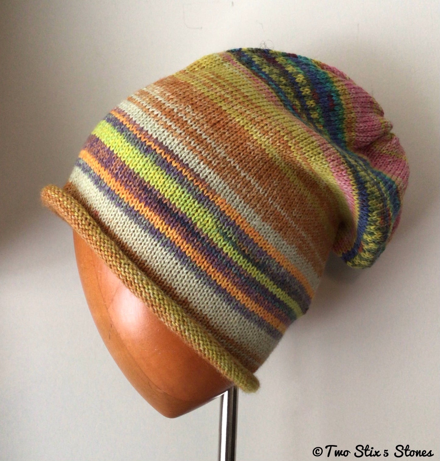 Luxe Orange Variegated Tweed Beanie