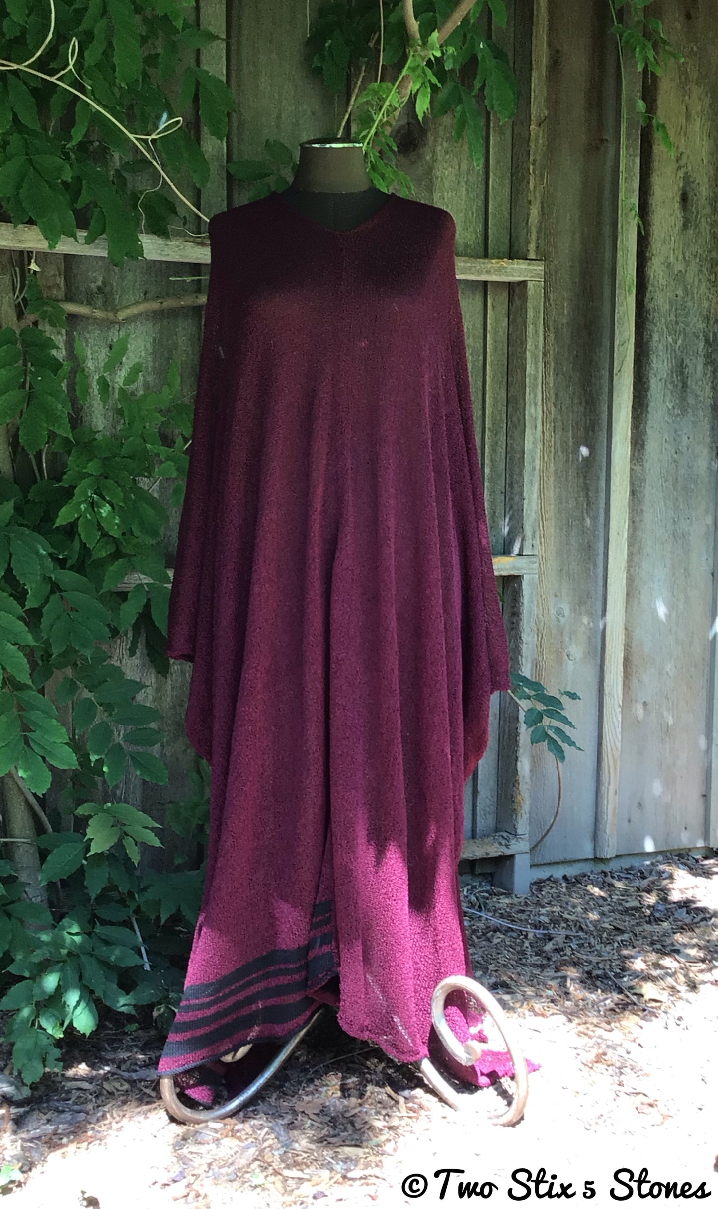 Luxe Wine Knit Kaftan
