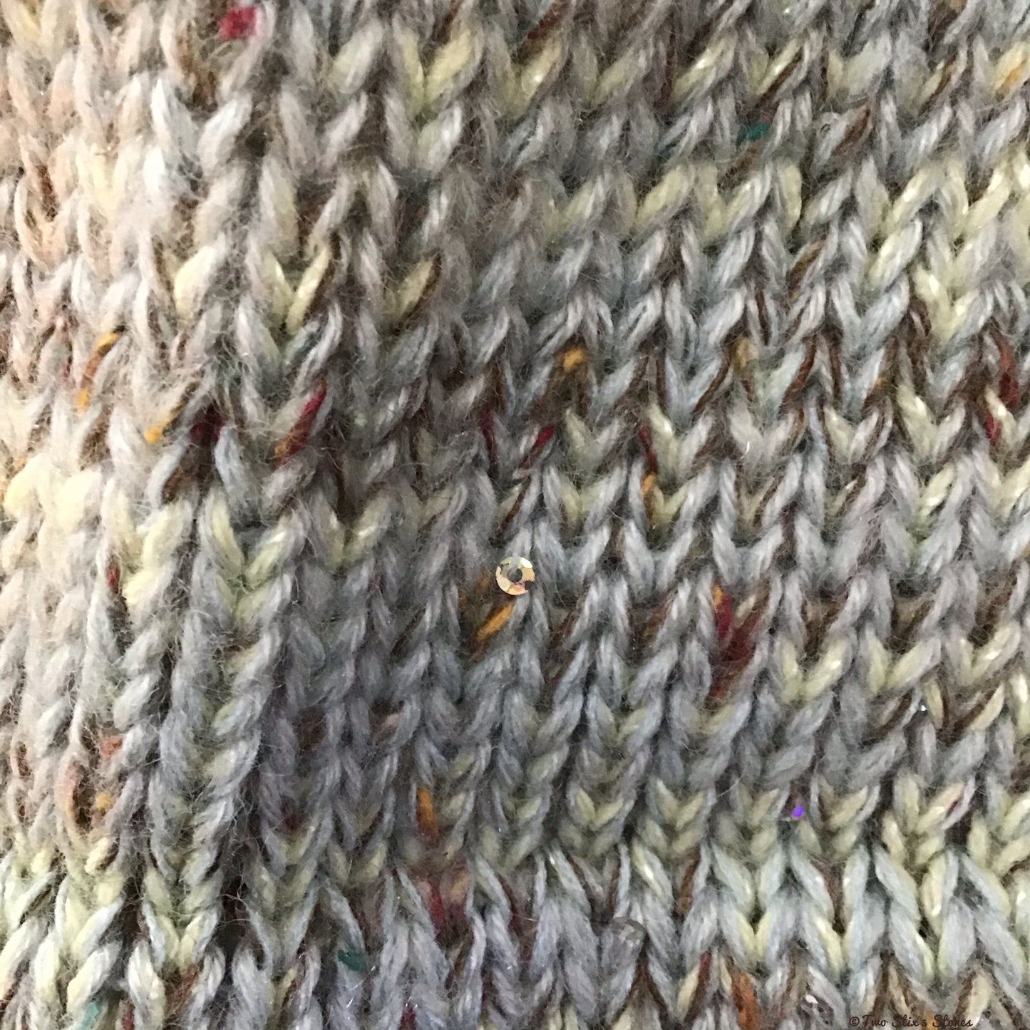 Pale Lavender & Green Tweed Beanie
