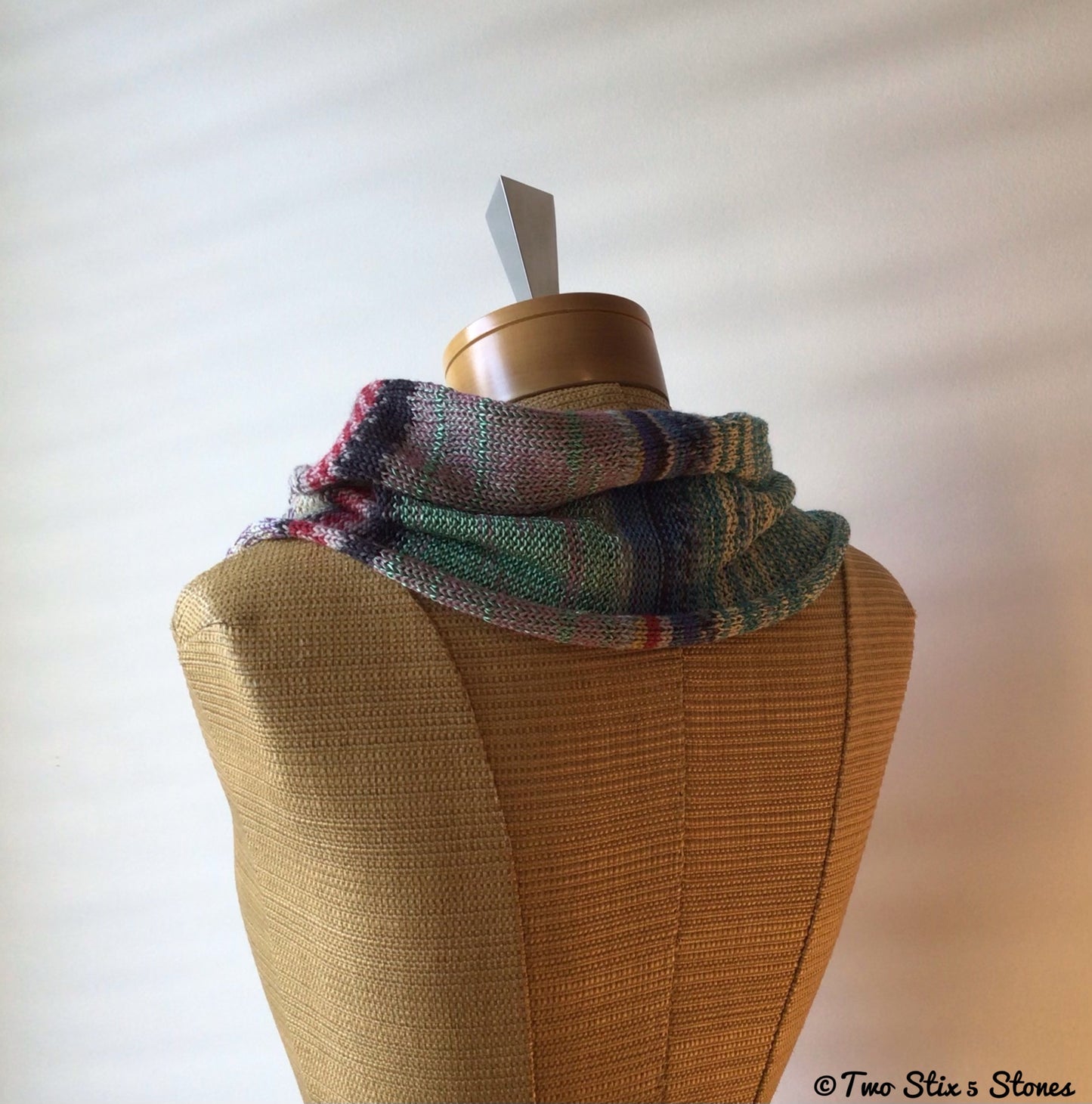 Colorful Shawlette w/Button