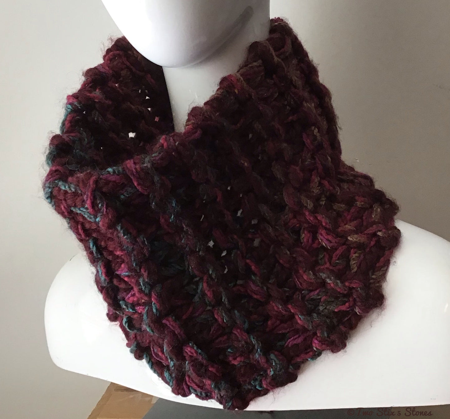 Wine Tweed Cowl/Neckwarmer