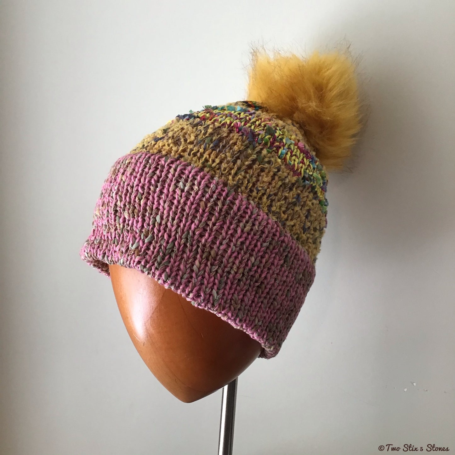 Luxe *Funky Tweeds* Faux Fur Beanie
