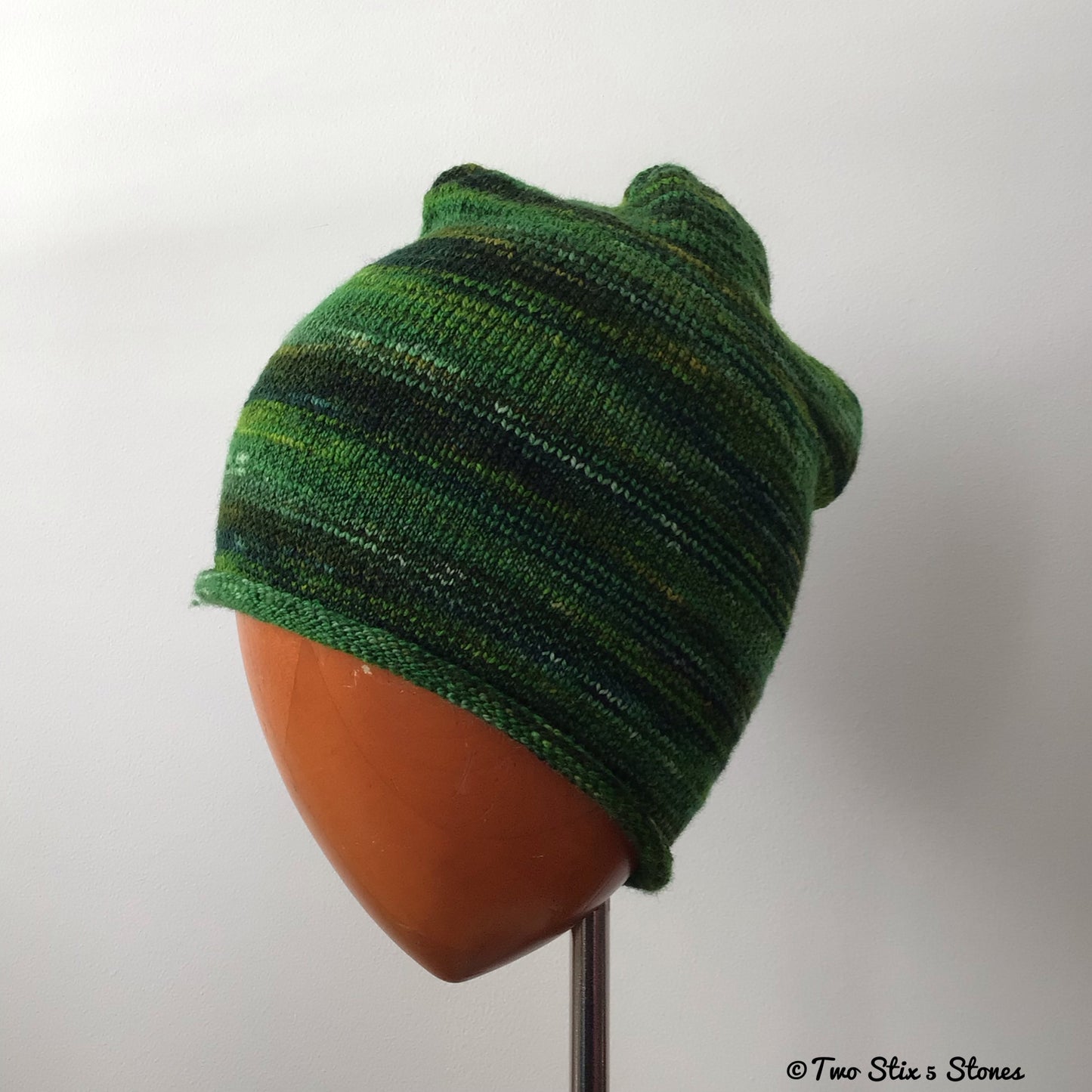 Green Merino Knit Beanie