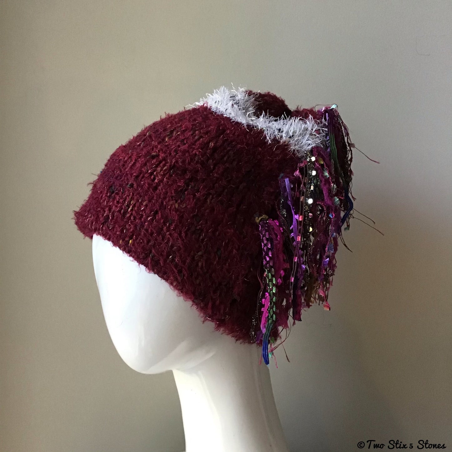 Wine Tweed Signature *Funky Chic* Hat w/Brim