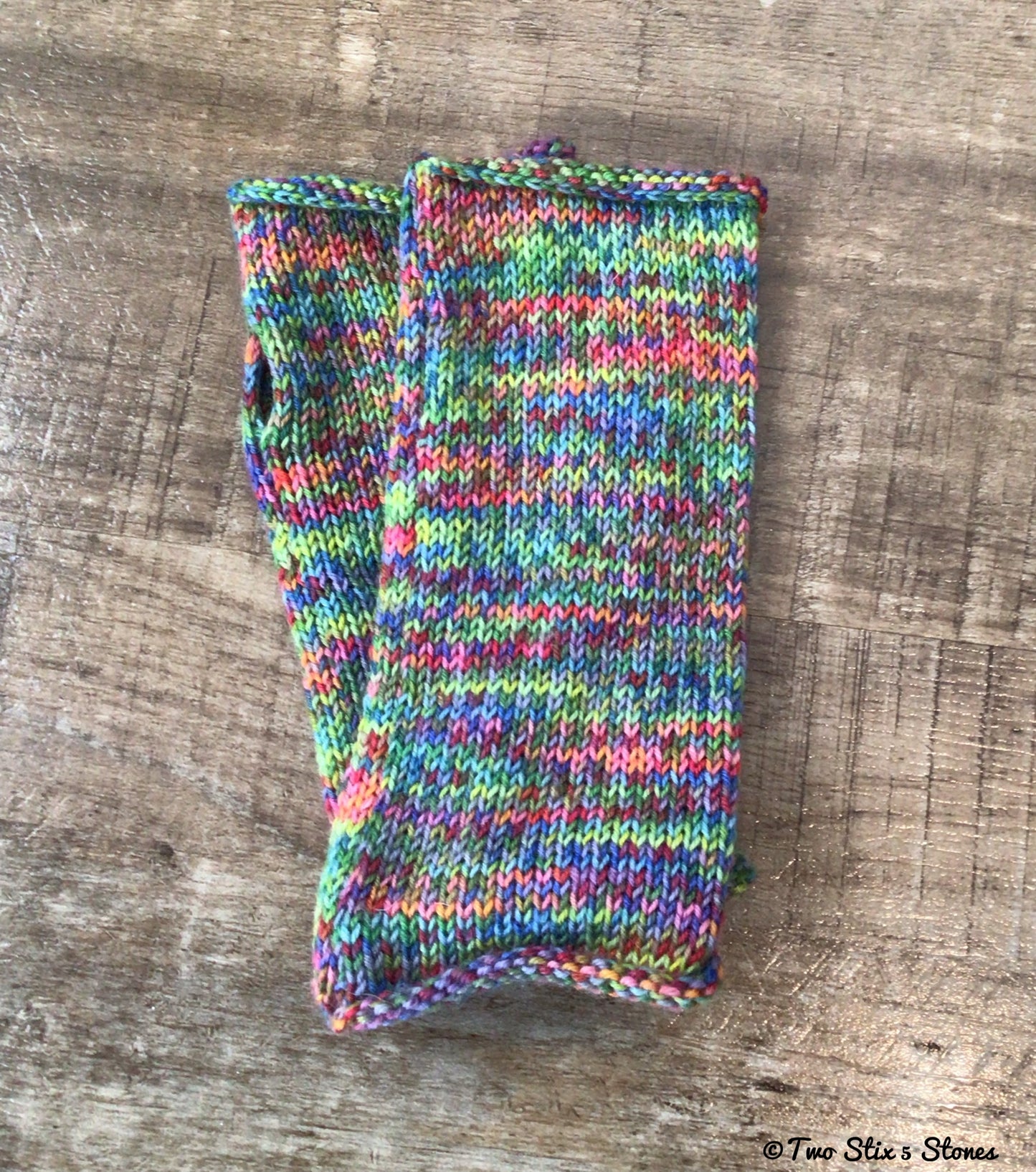 Green Tones Fingerless Gloves