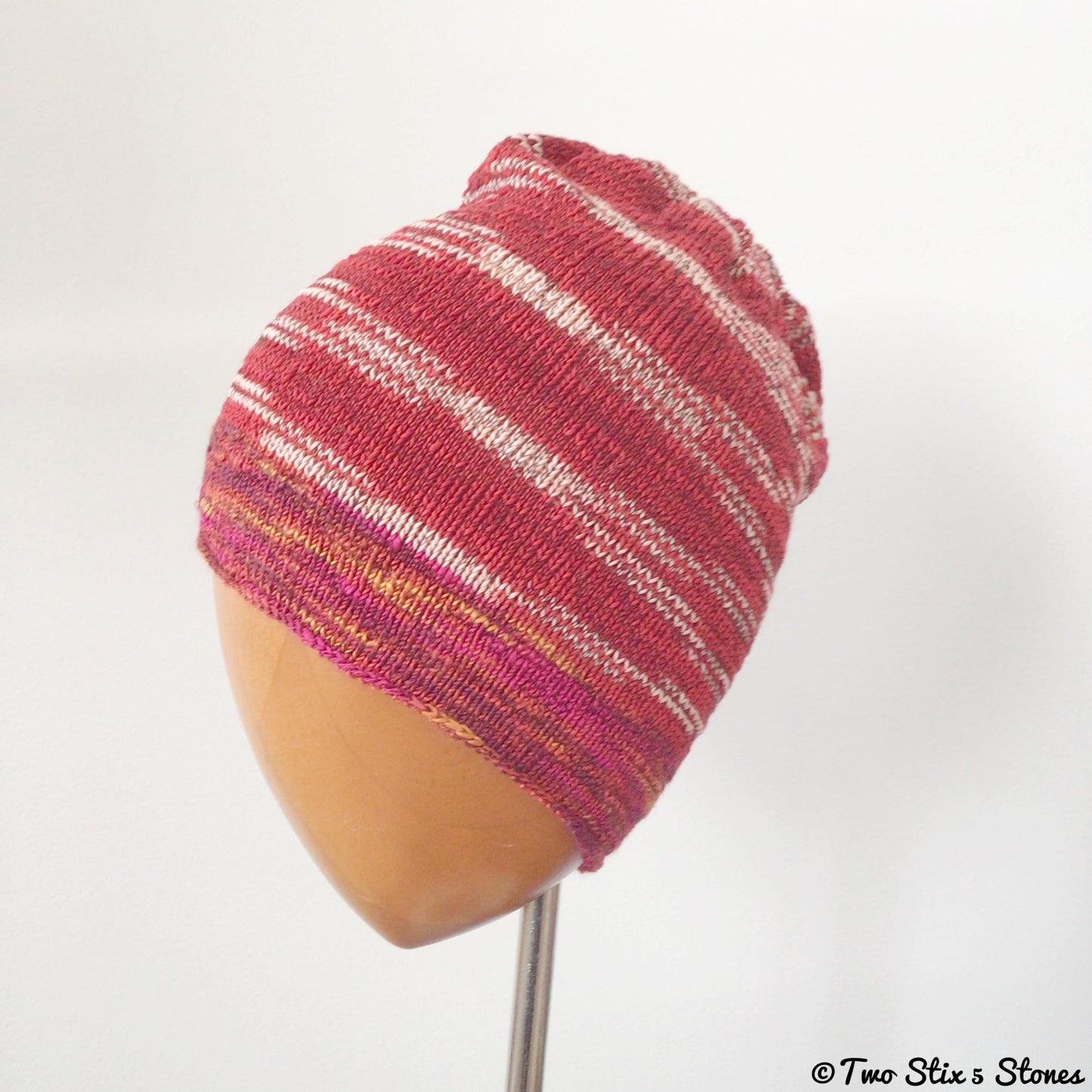 Red Tweed Knit Beanie
