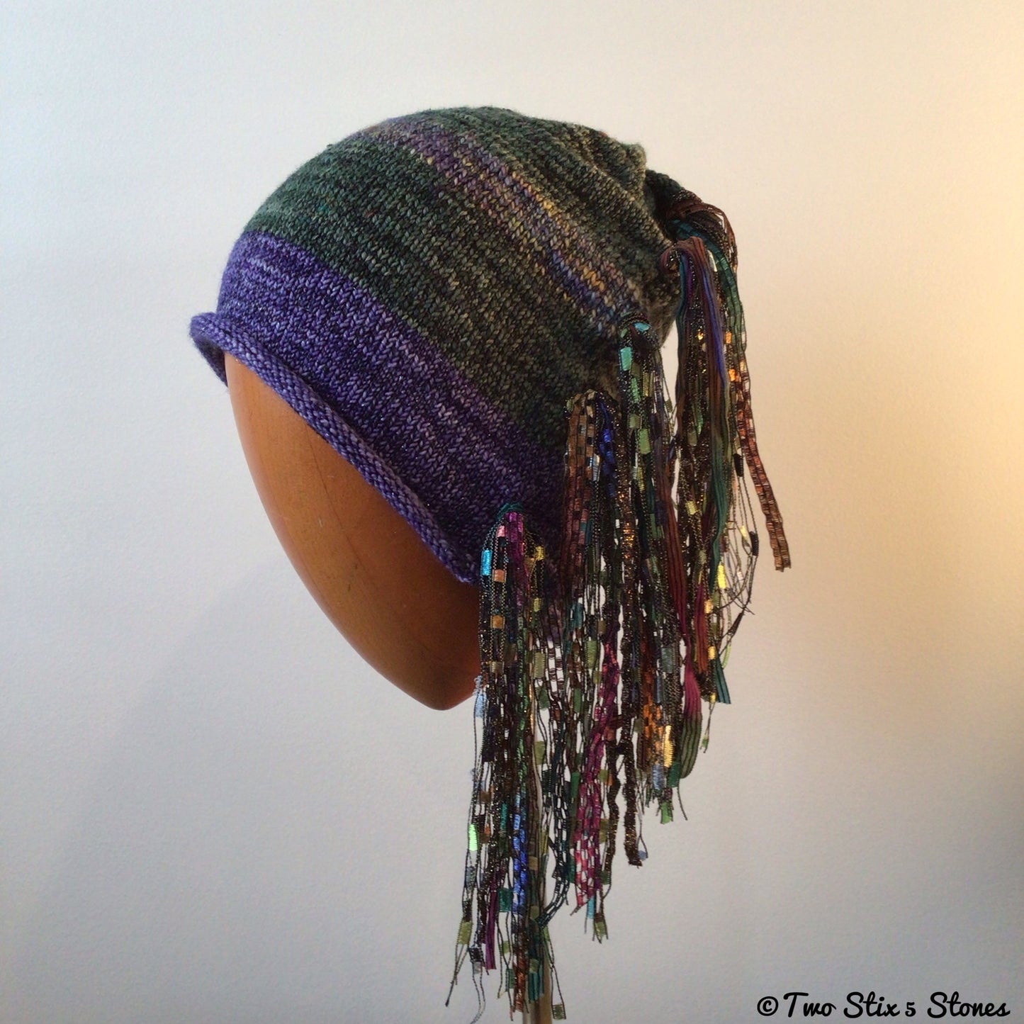 Green & Purple Tweed Signature *Funky Chic* Hat