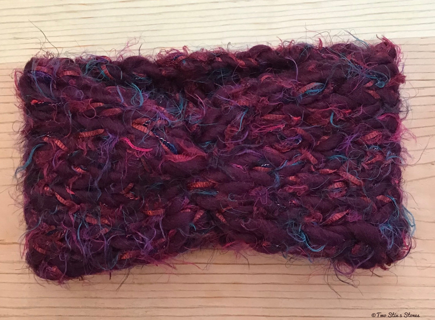 Burgundy Tweed Turban Headband