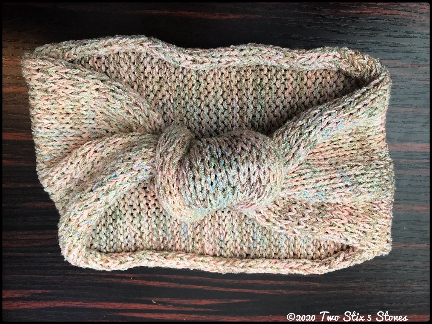 Muted Tan & Pink Tones Knotted Headband