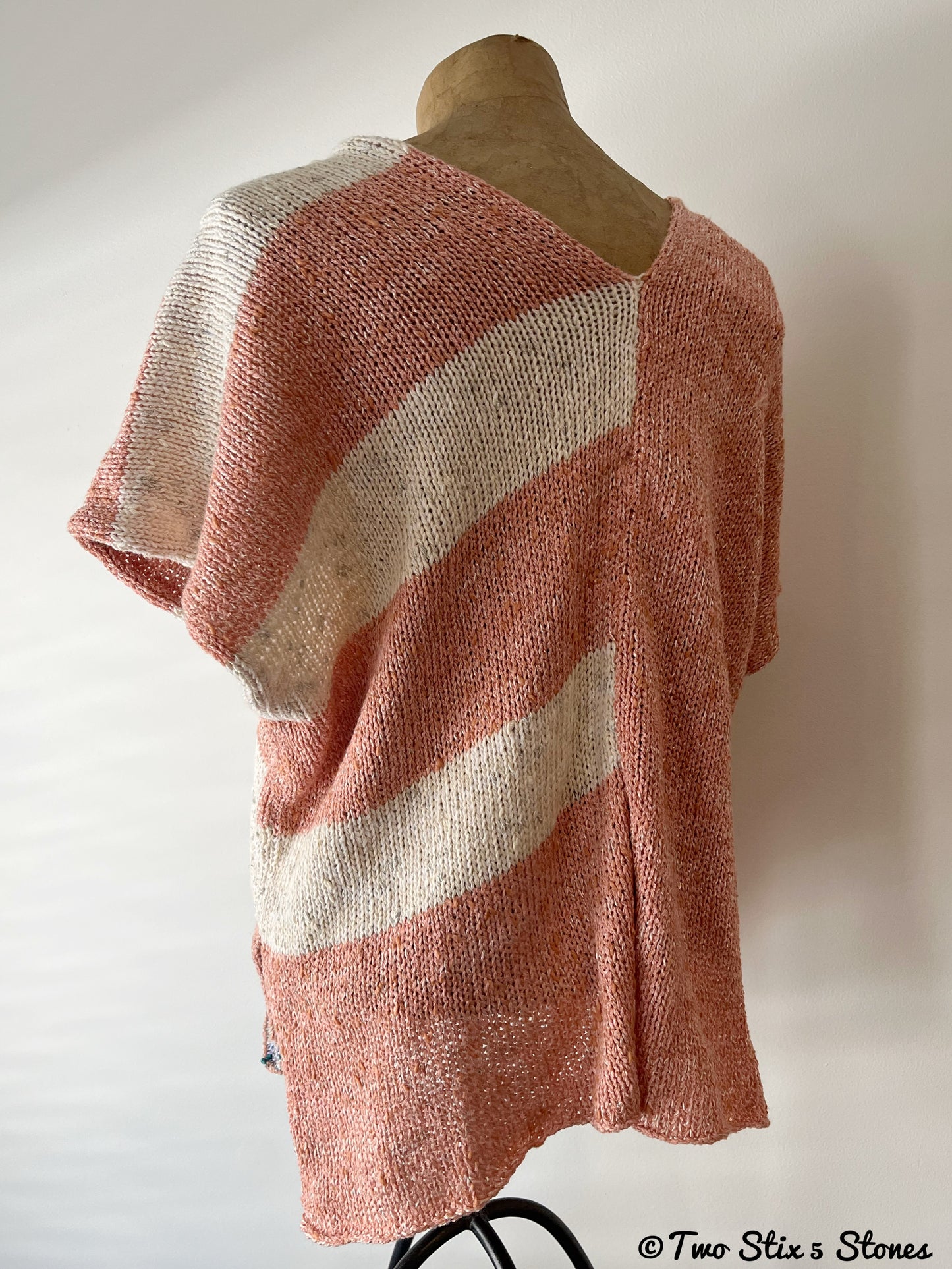 Peach Toned Slipover w/Fringe