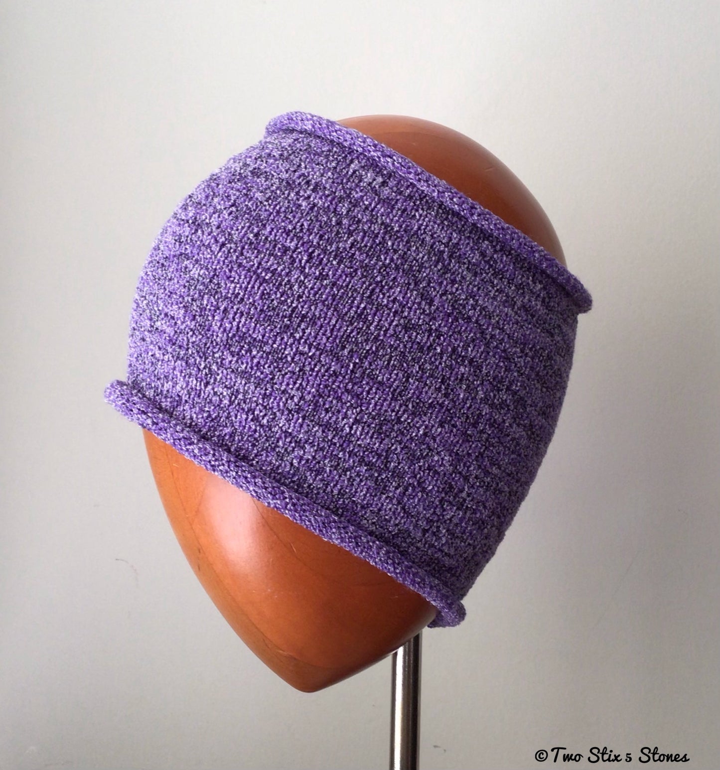 Lavender Tweed Knit Headband