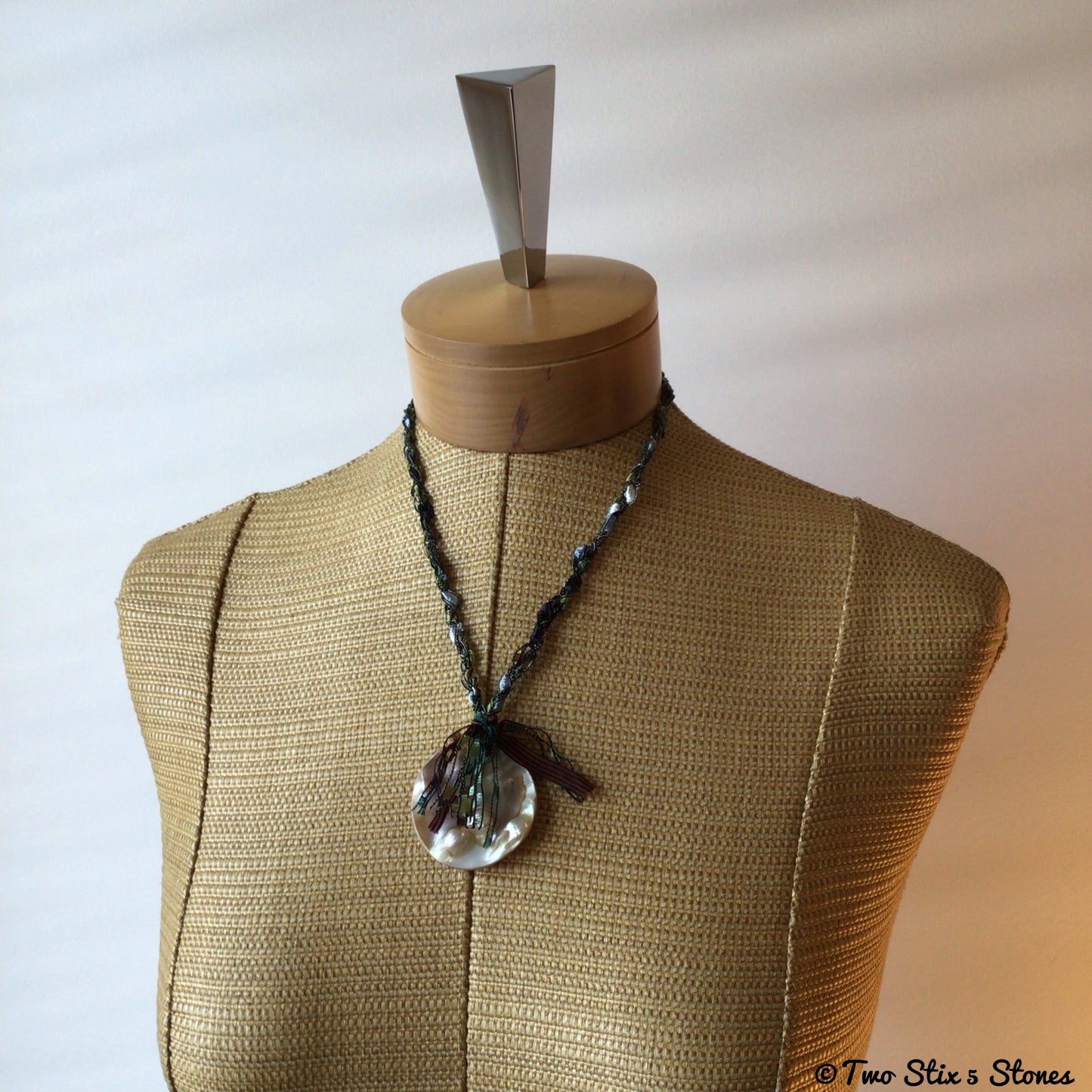 Fiber Necklace w/Decorative Ornament