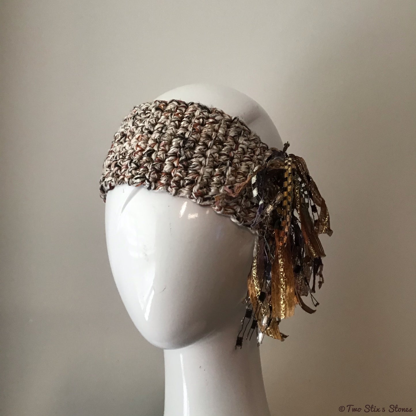 Luxe Oatmeal & Tan Tweed *Funky Chic* Headband