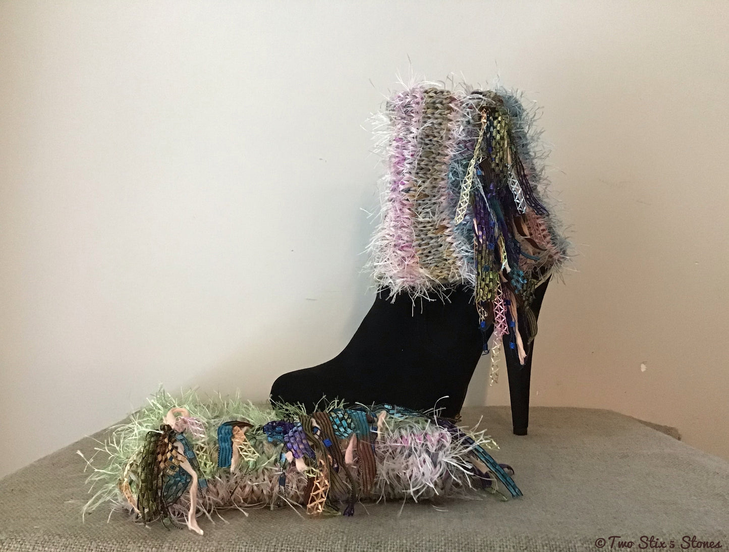 Pastel Tweed *Diva Chic* Boot Topper (Stretches)