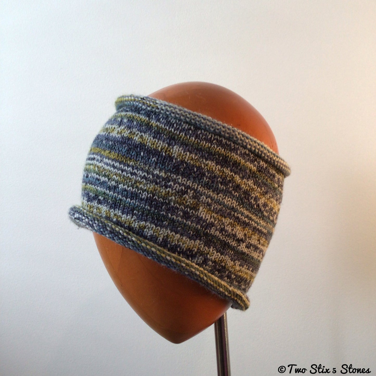 Green Variegated Knit Headband