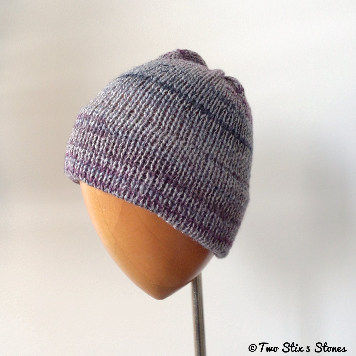 Grey Tweed Knit Beanie
