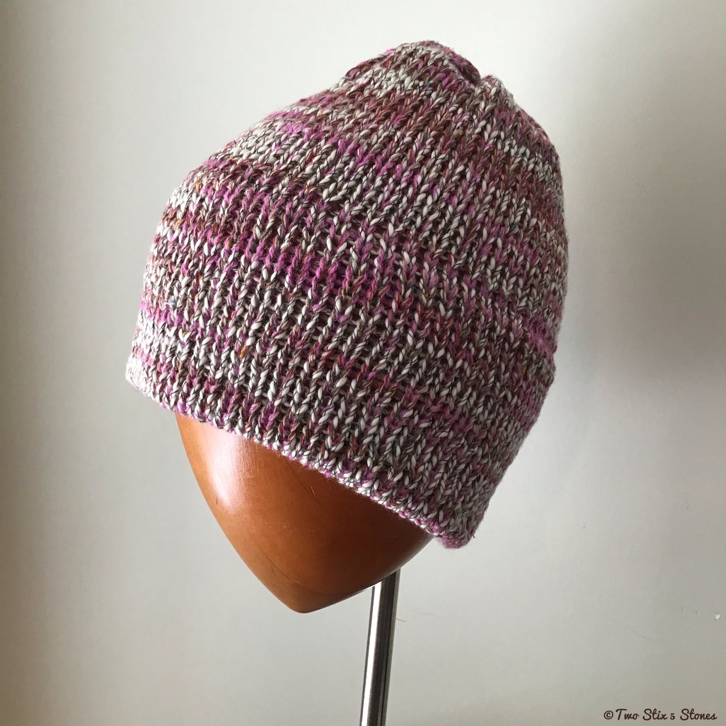 Pink Tweed Beanie