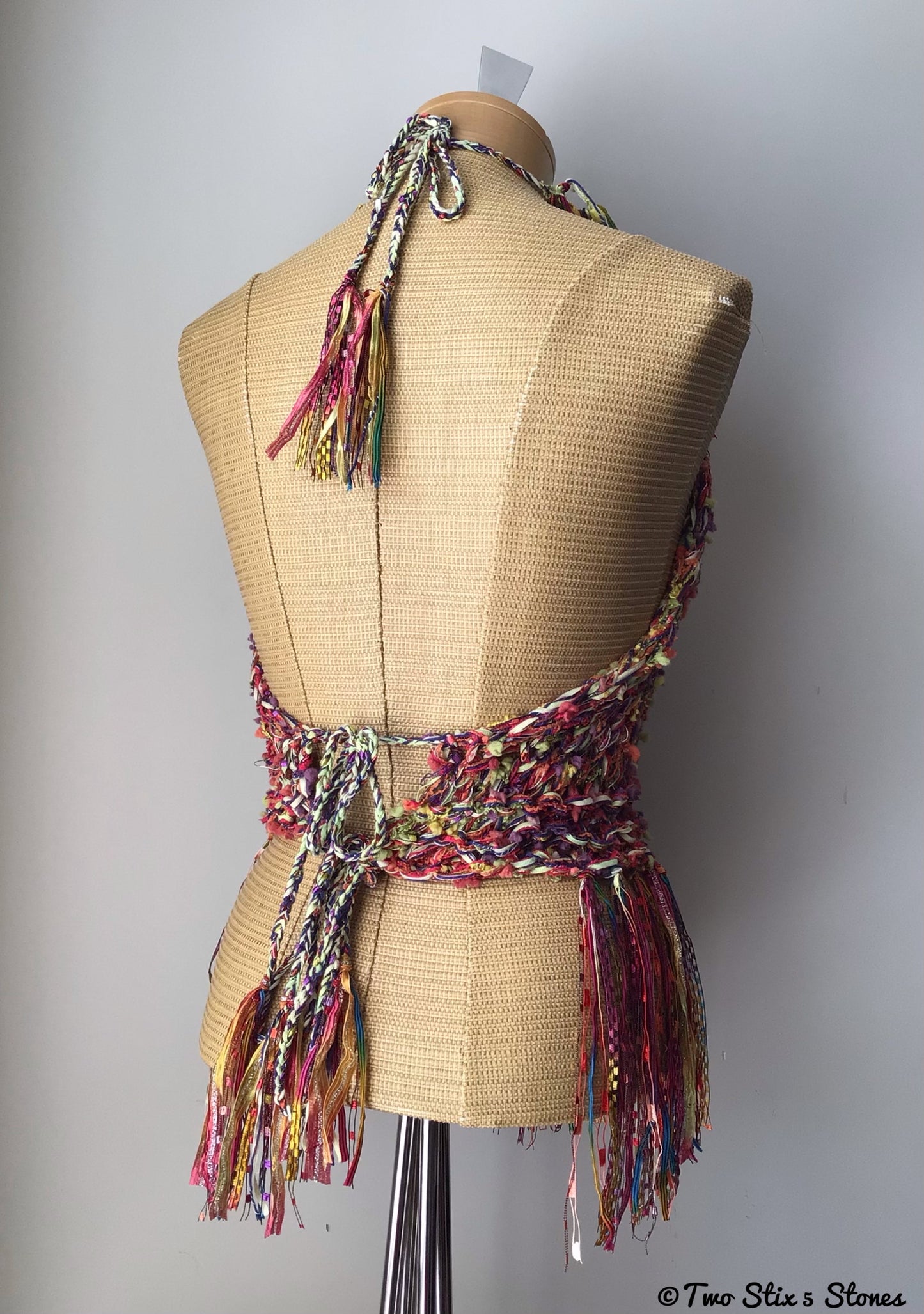 Luxe Colorful Tweed Halter Top