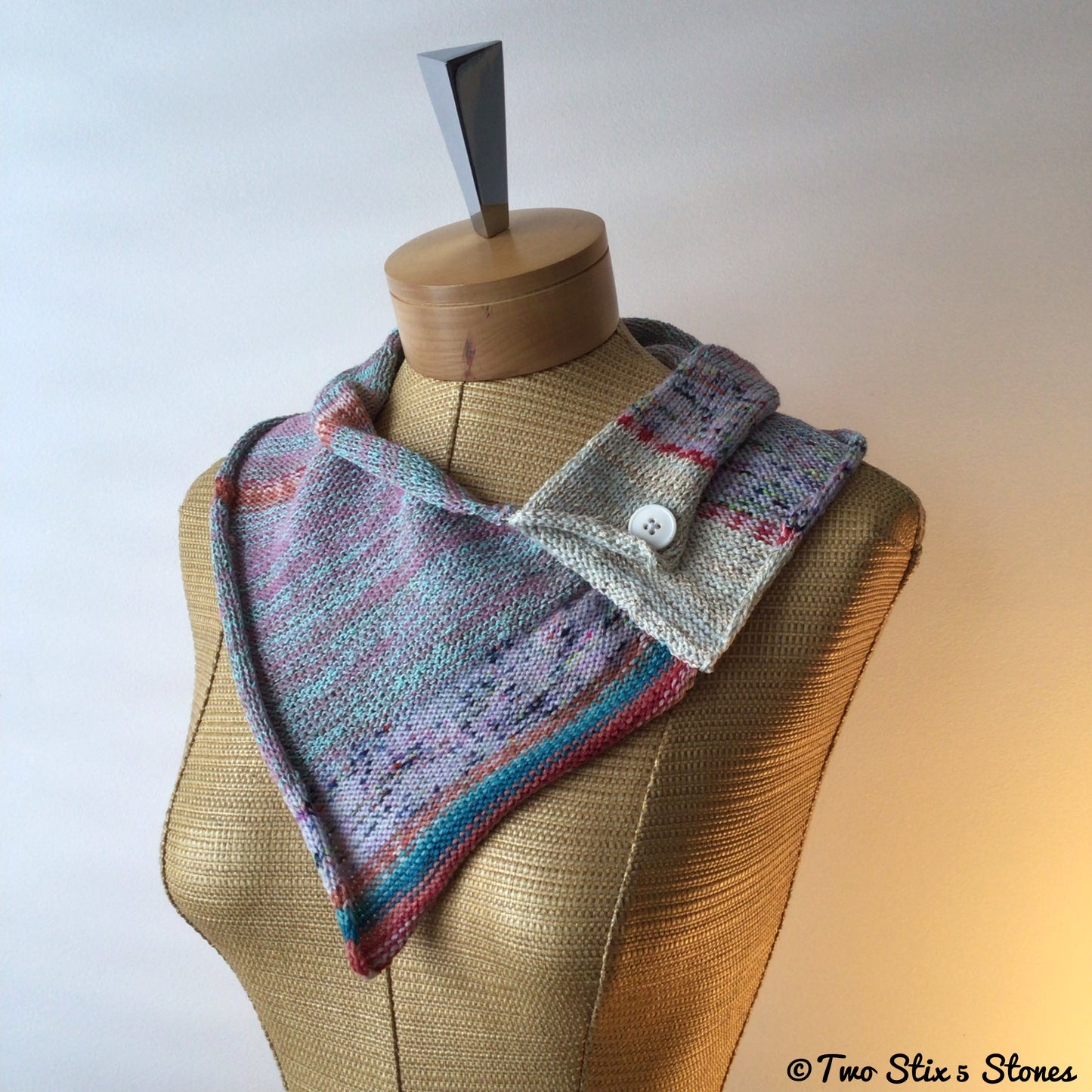 Pastel Tweed Mini Shawlette