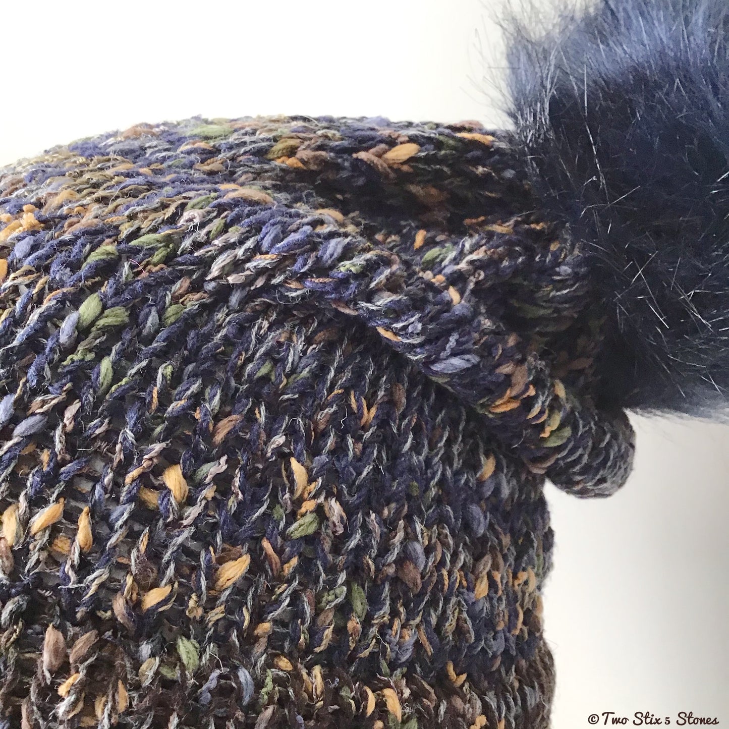 Luxe Olive Tweed Slouchy Beanie