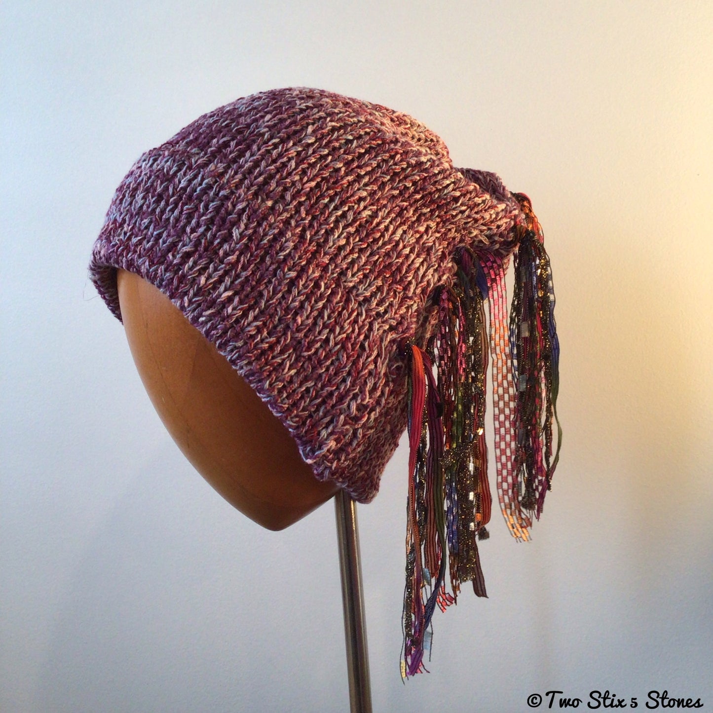Purple & Lavender Tweed Signature *Funky Chic* Slouchy Hat