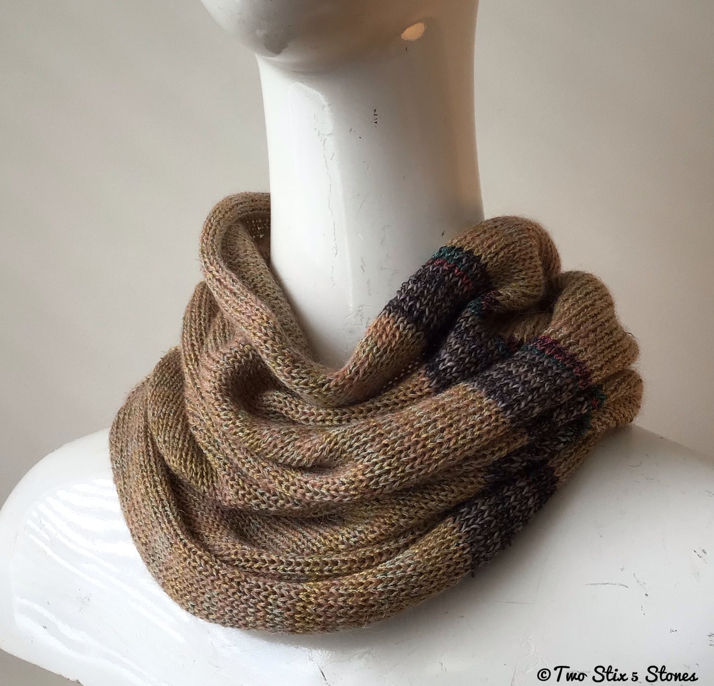 Camel Tweed Cozy Hooded Snood