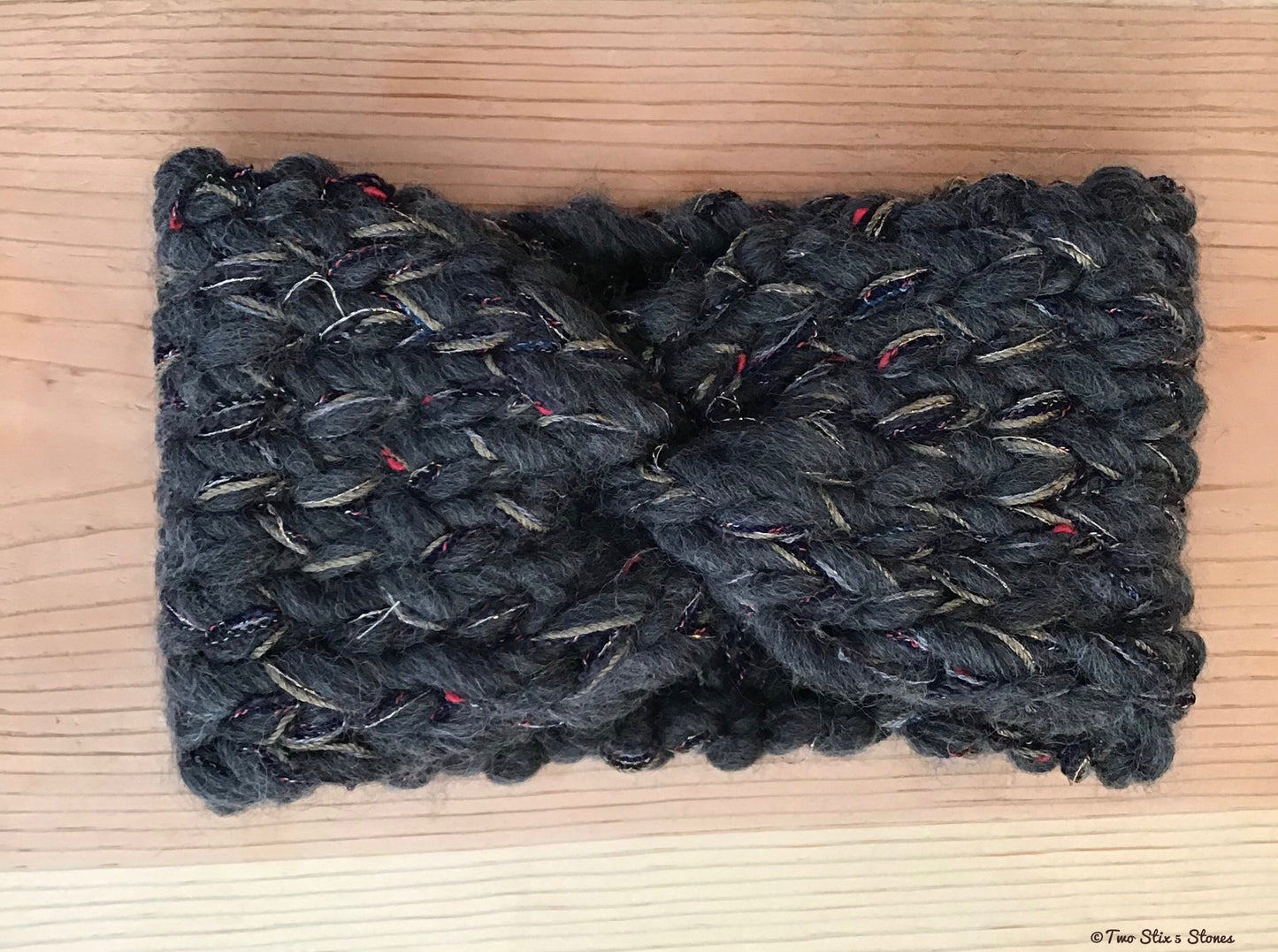 Grey Tweed Turban Headband