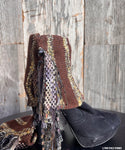 Luxe Brown Tweed Diva Chic Boot Toppers