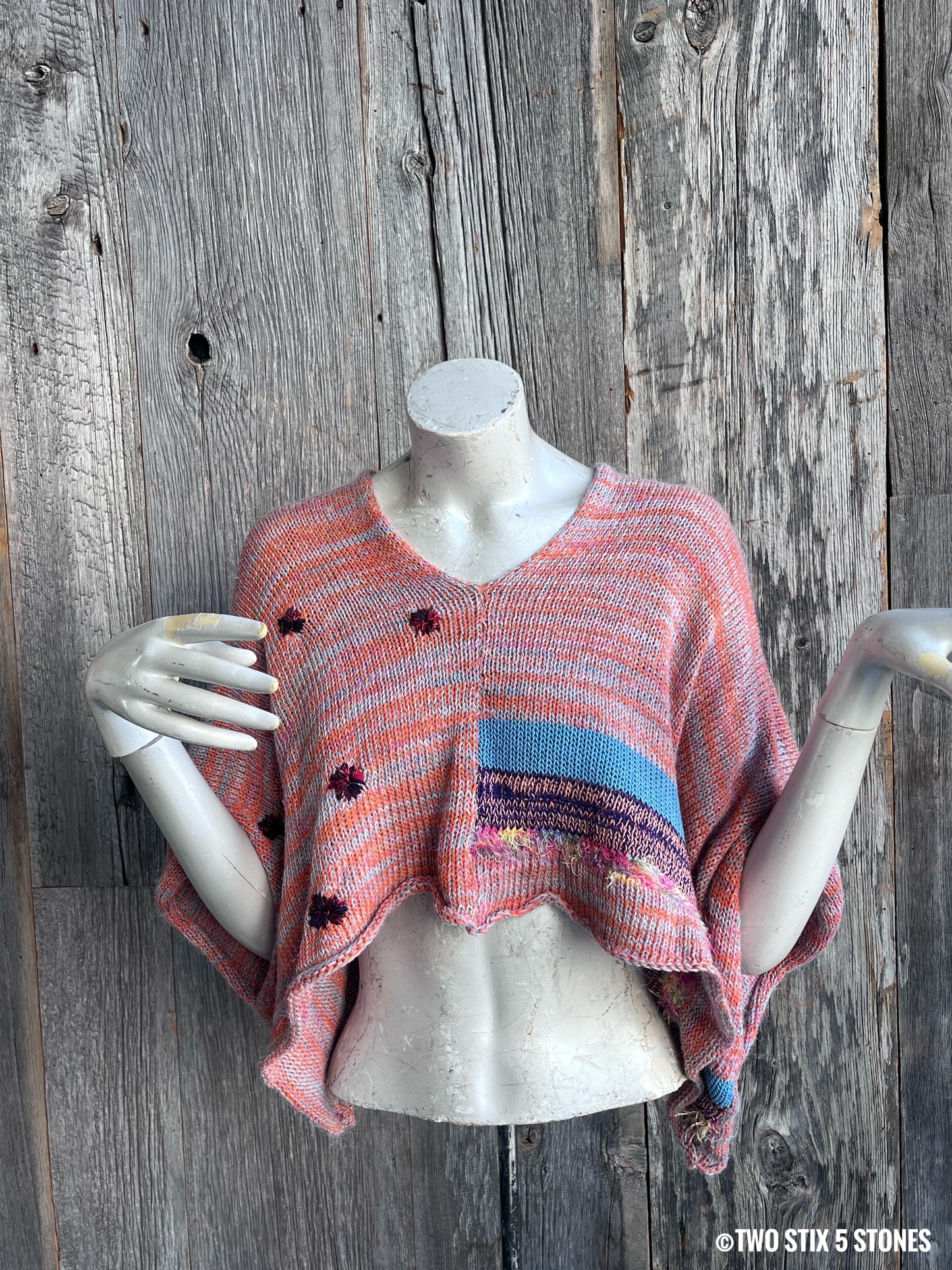 Crop Poncho w/Sleeves