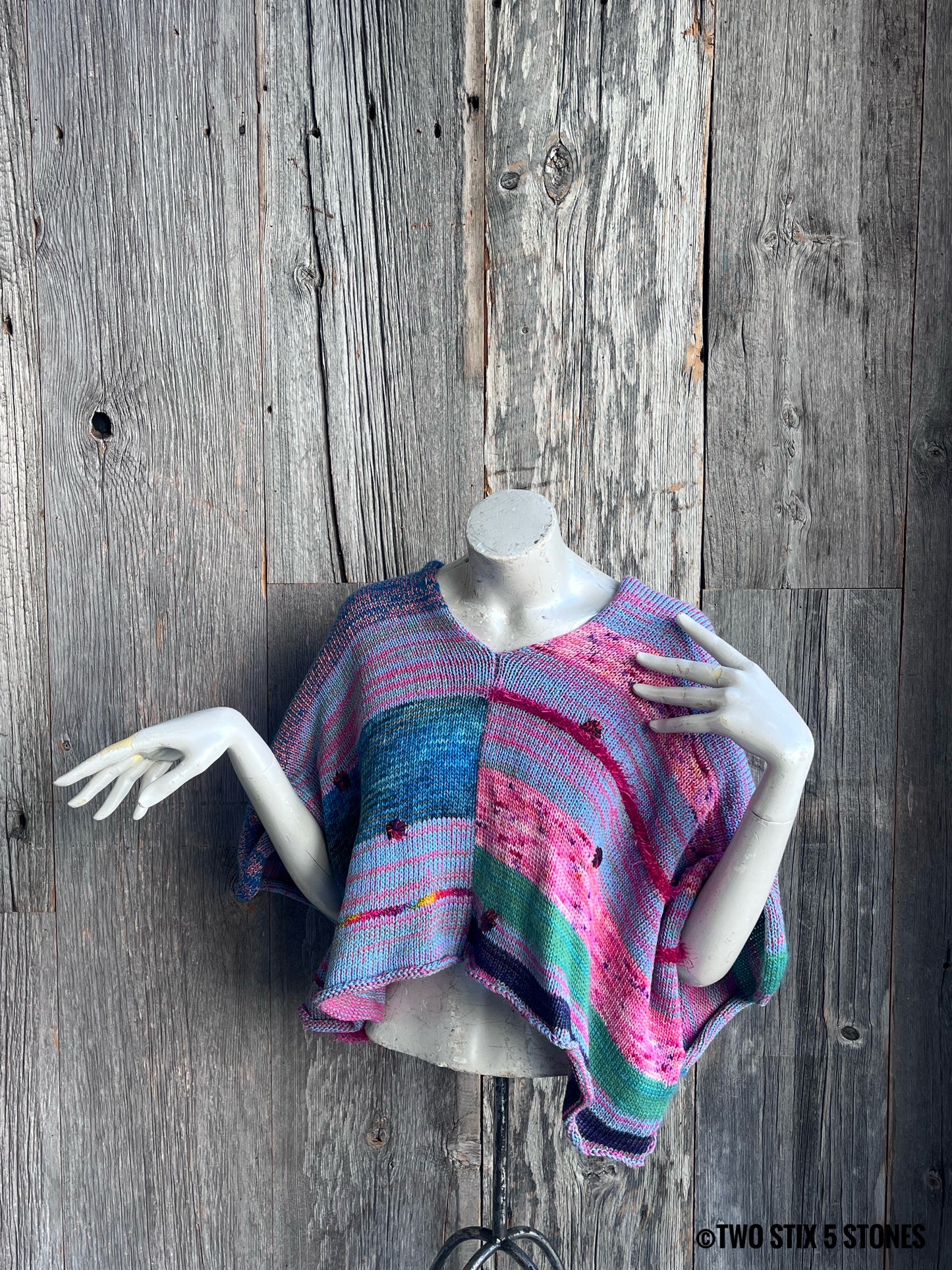 Crop Poncho w/Sleeves