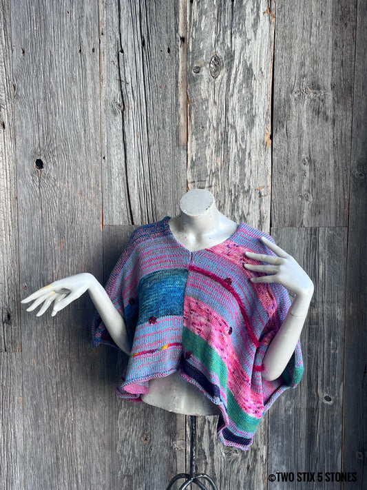 Crop Poncho w/Sleeves