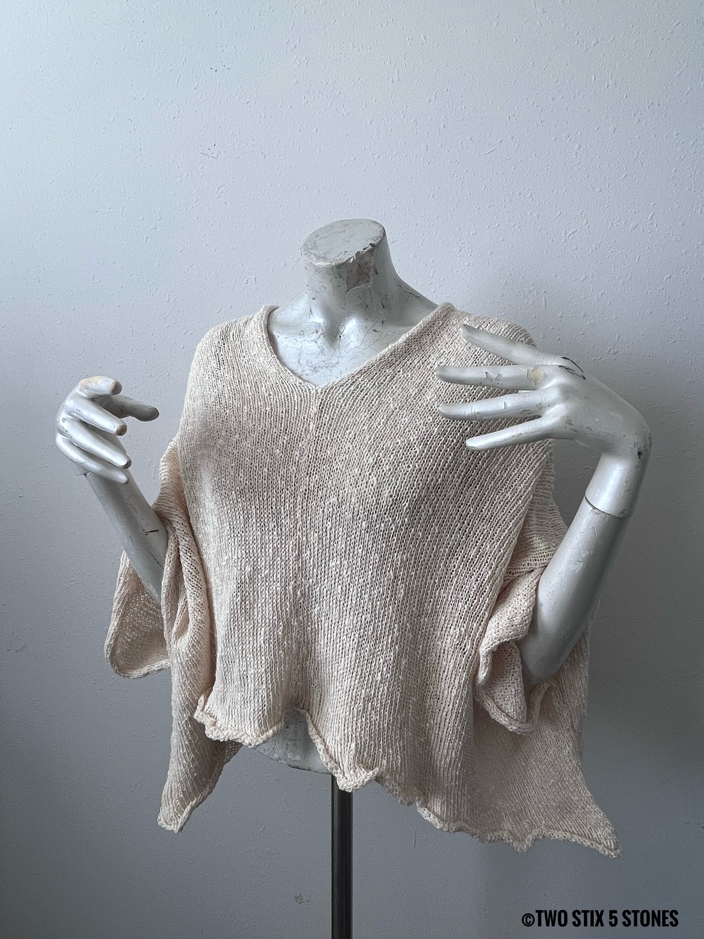 Crop Poncho w/Sleeves