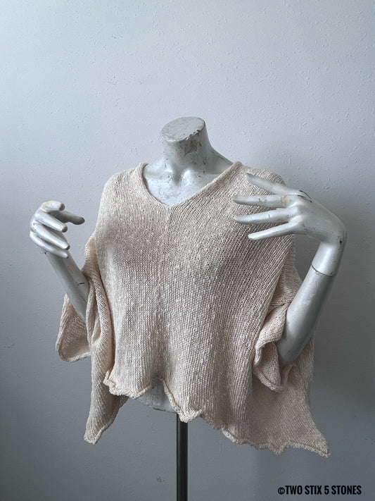 Crop Poncho w/Sleeves